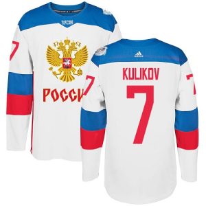 Herren Team Russland #7 Dmitri Kulikov Authentic Weiß Heim 2016 World Cup